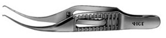  | PINZA P/SUTURA CORNEAL TROUTMAN COLIBRI,  1 X 2, 0,12MM, 45°, CON PLATAFORMA, 7,5 CM. | 