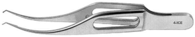  | PINZA P/SUTURAS BARRAQUER COLIBRÍ, 1 X 2 DIENTES 0,40 MM, 90º, CON PLATAFORMA 6 MM, 7,5 CM. | 