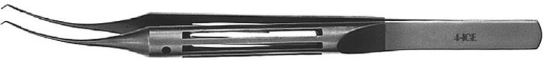  | PINZA P/SUTURAS COLIBRÍ  TROUTMANN, 1 X 2 DIENTES 0,12 MM, 45º, CON PLATAFORMA 8 MM, 11 CM. | 