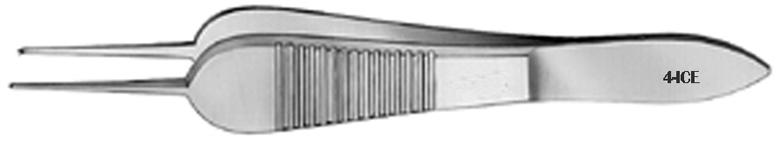  | PINZA P/FIJACIÓN CONJUNTIVA SAUER, 1 X 2 DIENTES, 0,5 MM, 45º, 8,5 CM. | 