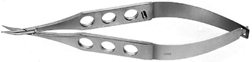  | TIJERA P/IRIS MCPHERSON-WESTCOTT, 3 AGUJEROS, PALAS PEQUEÑAS, MJY  AGUDA, CURVA, 10,5 CM. | 
