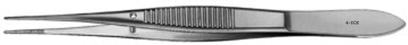  | PINZA P/IRIS, RECTA, ESTRIADA, 0,7 MM, 10 CM. | 