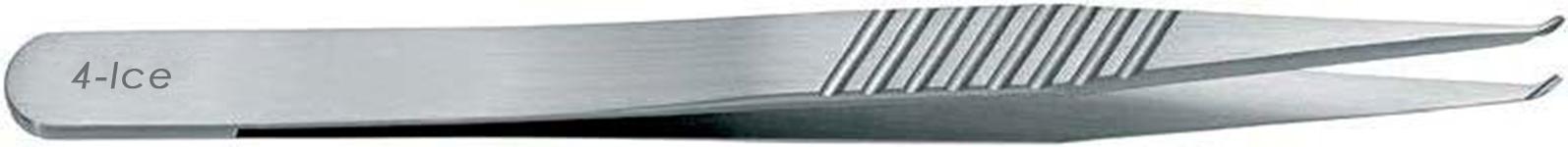  | MICRO PINZA CLÁSICA PARA CATTER,13CMX9MMX0.35MM, ANGULADA 45§, MANGO PLANO | 